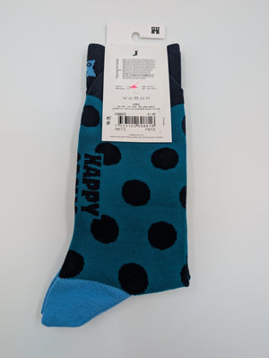Happy Socks Big Dot Socken blau schwarz, 41 - 46 - MOSTWANTED24