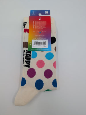 Happy Socks Pride Dots weiß blau gelb Socken, 41 - 46 - MOSTWANTED24