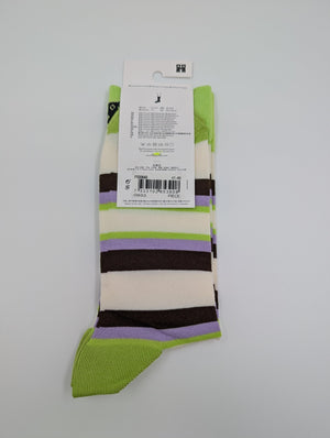 Happy Socks grün gestreifte Socken, 41 - 46 - MOSTWANTED24