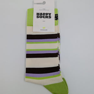 Happy Socks grün gestreifte Socken, 41 - 46 - MOSTWANTED24