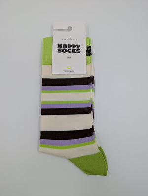 Happy Socks grün gestreifte Socken, 41 - 46 - MOSTWANTED24