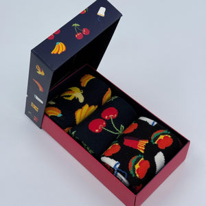 Happy Socks mit Essen Motiv - Print im 3er - Pack Socken, 36 - 40 - MOSTWANTED24