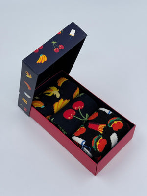 Happy Socks mit Essen Motiv - Print im 3er - Pack Socken, 36 - 40 - MOSTWANTED24