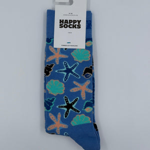 Happy Socks Seashells Socken blau, 41 - 46 - MOSTWANTED24
