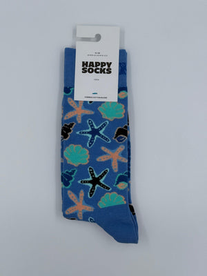Happy Socks Seashells Socken blau, 41 - 46 - MOSTWANTED24