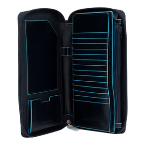 Piquadro Reisepasshülle mit Kartenhalter 22cm - Blau - MOSTWANTED24