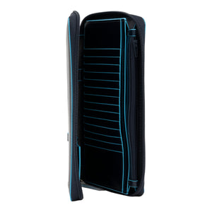 Piquadro Reisepasshülle mit Kartenhalter 22cm - Blau - MOSTWANTED24