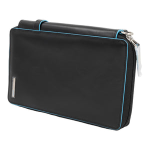 Piquadro Reisepasshülle mit Kartenhalter 22cm - Schwarz - MOSTWANTED24