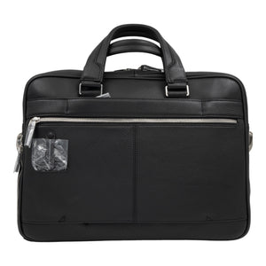 Modus Aktentasche duenn zwei Henkel und Fronttasche (1er Pack) - Schwarz - MOSTWANTED24