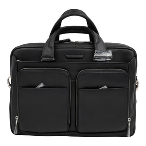 Modus Aktentasche duenn zwei Henkel und Fronttasche (1er Pack) - Schwarz - MOSTWANTED24