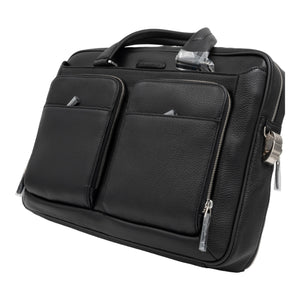 Modus Aktentasche duenn zwei Henkel und Fronttasche (1er Pack) - Schwarz - MOSTWANTED24