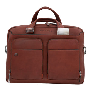 Piquadro Schmale Laptoptasche und Ipad Air/Pro 9,7 Zoll - Cuoio Tabacco - MOSTWANTED24
