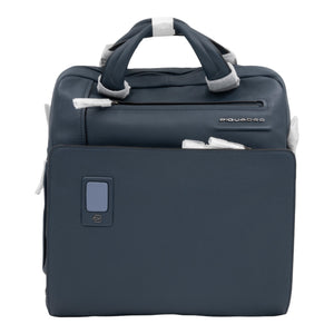 Piquadro Akron Aktentasche Leder 33 cm Laptopfach - Blau - MOSTWANTED24
