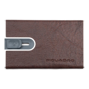 Piquadro B2S Kreditkartenetui RFID Leder 6 cm - Dunkelbraun - MOSTWANTED24