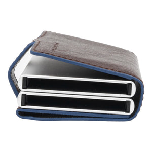 Piquadro B2S Kreditkartenetui RFID Leder 6,5 cm - Dunkelbraun - MOSTWANTED24