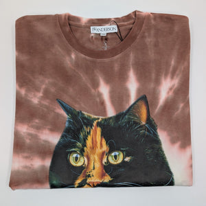 J.W. Anderson Batik - T-Shirt mit Katzen - Print - Braun - L - MOSTWANTED24