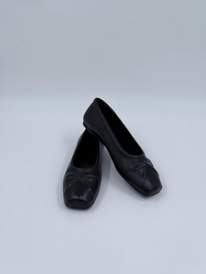 Marni Schwarze Little Bow Ballerinas aus Nappaleder - Schwarz - 37 - MOSTWANTED24