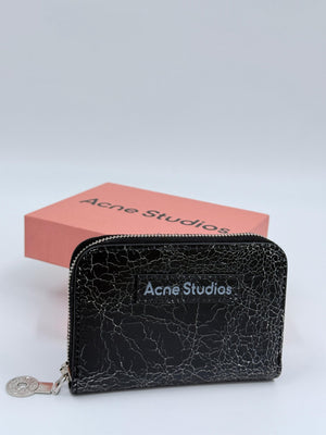 Acne Studios Acite Crackle Wallet - Schwarz - MOSTWANTED24