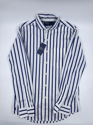 Ralph Lauren Long Sleeve Sport Shirt - Weiß - Blau - S - MOSTWANTED24