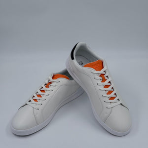 Ralph Lauren Logo Court Sneaker für Herren - Weiß/Blau/Orange - 45 - MOSTWANTED24