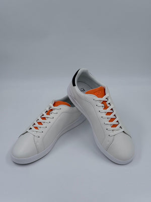 Ralph Lauren Logo Court Sneaker für Herren - Weiß/Blau/Orange - 45 - MOSTWANTED24