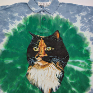 J.W. Anderson Poloshirt mit Batikmuster und Katzen - Print - 85 - M - MOSTWANTED24