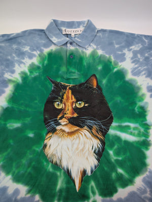 J.W. Anderson Poloshirt mit Batikmuster und Katzen - Print - 85 - M - MOSTWANTED24