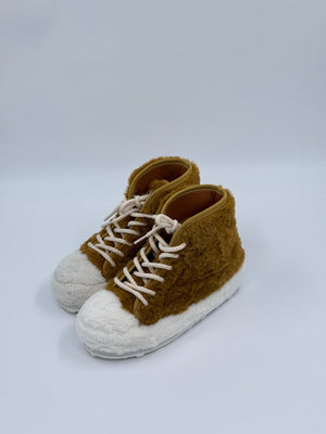 Marni Tan & White Teddy Tennis Sneakers - Weiß - Beige - 37 - MOSTWANTED24