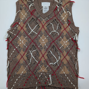 Maison Margiela Intarsienpullunder mit Cut - Outs - Mehrfarbig - S - MOSTWANTED24