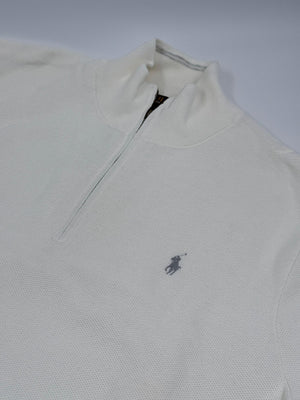 Ralph Lauren Herren Strick Half Zip Pullover - Weiß - XXL - MOSTWANTED24