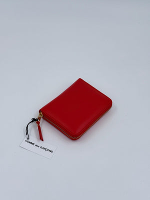 Comme des Garçons Portemonnaie mit Reißverschluss SA2110 - Rot - MOSTWANTED24