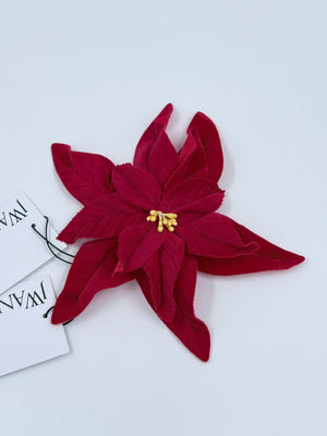 J.W. Anderson Pointela Brosche aus Samt - Rot - MOSTWANTED24