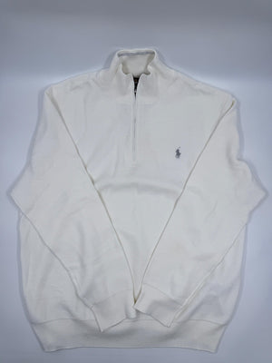Ralph Lauren Herren Strick Half Zip Pullover - Weiß - XXL - MOSTWANTED24