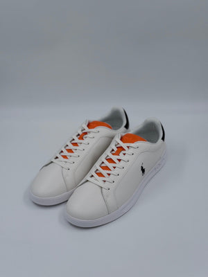 Ralph Lauren Logo Court Sneaker für Herren - Weiß/Blau/Orange - 45 - MOSTWANTED24