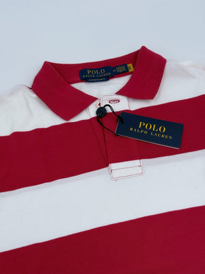 Ralph Lauren Slim Fit Polohemd mit Streifen für Herren - Rot - Weiß - M - MOSTWANTED24