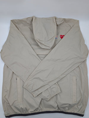 Comme des Garçons Play x K - Way Half Zip Packable Jacket - Beige - XXL - MOSTWANTED24