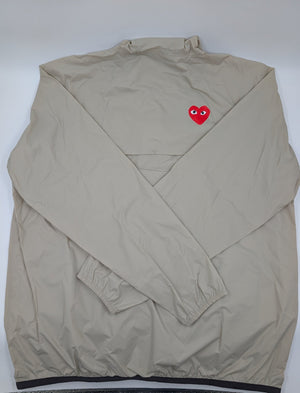 Comme des Garçons Play x K - Way Half Zip Packable Jacket - Beige - XXL - MOSTWANTED24