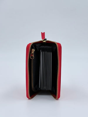 Comme des Garçons Portemonnaie mit Reißverschluss SA2110 - Rot - MOSTWANTED24