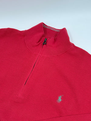 Ralph Lauren Zip Polo Sweater - Rot - L - MOSTWANTED24