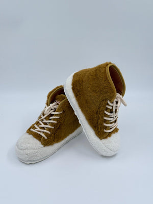 Marni Tan & White Teddy Tennis Sneakers - Weiß - Beige - 37 - MOSTWANTED24