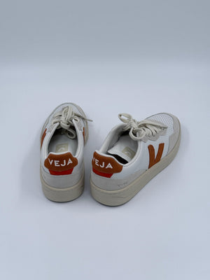 Veja Sneaker V - 90 - Weiß - Orange - 39 - MOSTWANTED24