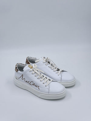 Marc Cain Cup Sole Sneaker mit Leo - Schriftzug - Weiß - 41 - MOSTWANTED24