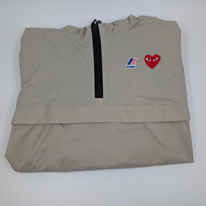 Comme des Garçons Play x K - Way Half Zip Packable Jacket - Beige - XXL - MOSTWANTED24