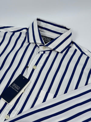 Ralph Lauren Long Sleeve Sport Shirt - Weiß - Blau - S - MOSTWANTED24