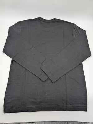 Comme des Garçons Play Langarm T-Shirt mit rotem Herz - Patch - Schwarz - L - MOSTWANTED24