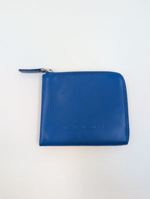 Marni Runde Reißverschlussbrieftasche - Blau - MOSTWANTED24