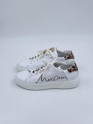 Marc Cain Cup Sole Sneaker mit Leo - Schriftzug - Weiß - 41 - MOSTWANTED24