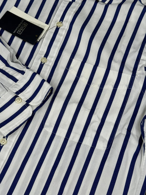 Ralph Lauren Long Sleeve Sport Shirt - Weiß - Blau - S - MOSTWANTED24