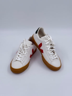 Veja Campo Damenschuh - Weiß - Rot - 37 - MOSTWANTED24