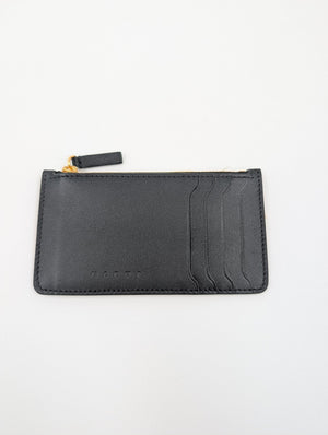 Marni Card Case in schwarzem Leder - Schwarz - MOSTWANTED24
